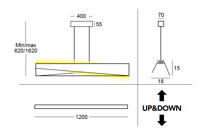SOSPESO- KAMY UP&DOWN -ORO SATINATO