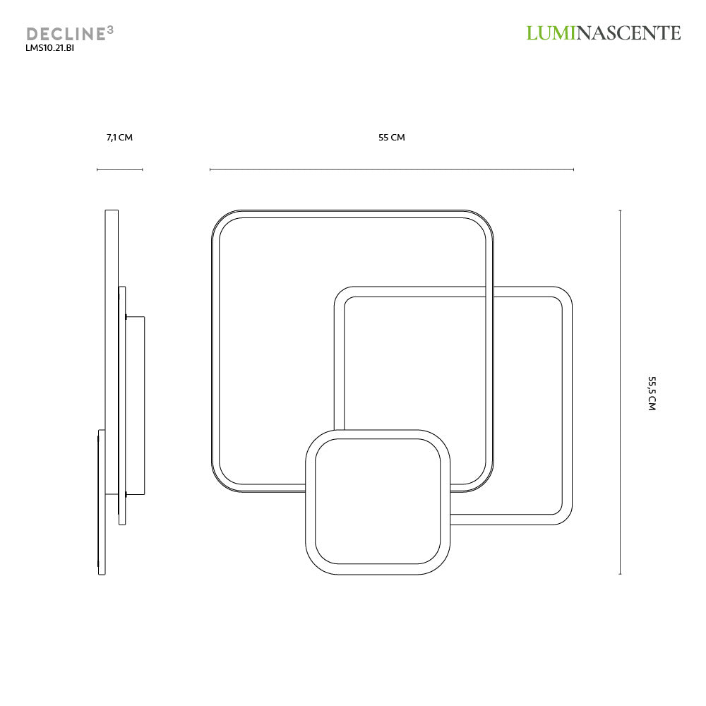 PLAFONIERA | QUADRATA | LED