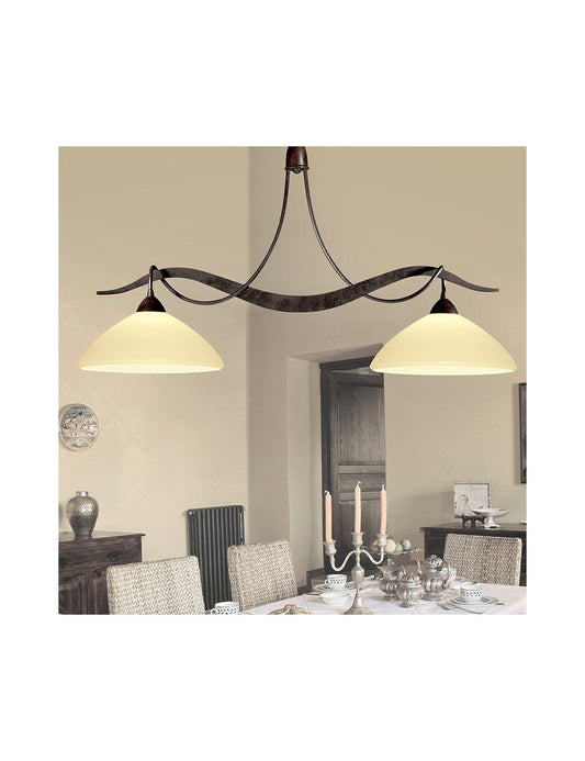 LAMPADARIO | FERRO BATTUTO | BILANCIA 2 LUCI