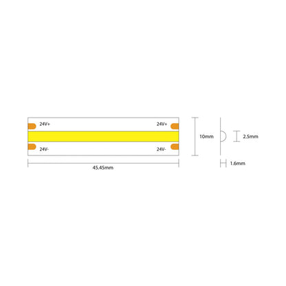 STRIP COB 5MT 264075 15W/MT 10MM 24V IP20 3000K