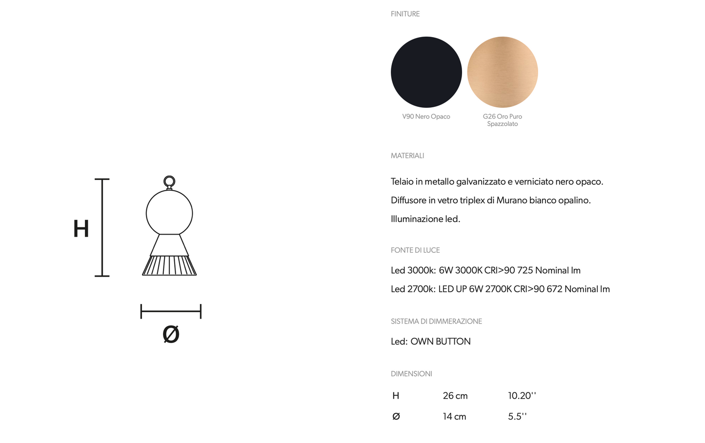 LUME |TAVOLO | COMODINO | BOZU TL |MASIERO
