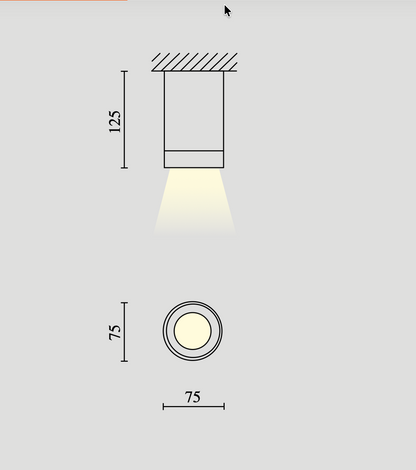 SPOT-LED IP65 -PRISMA TONDO -NERO