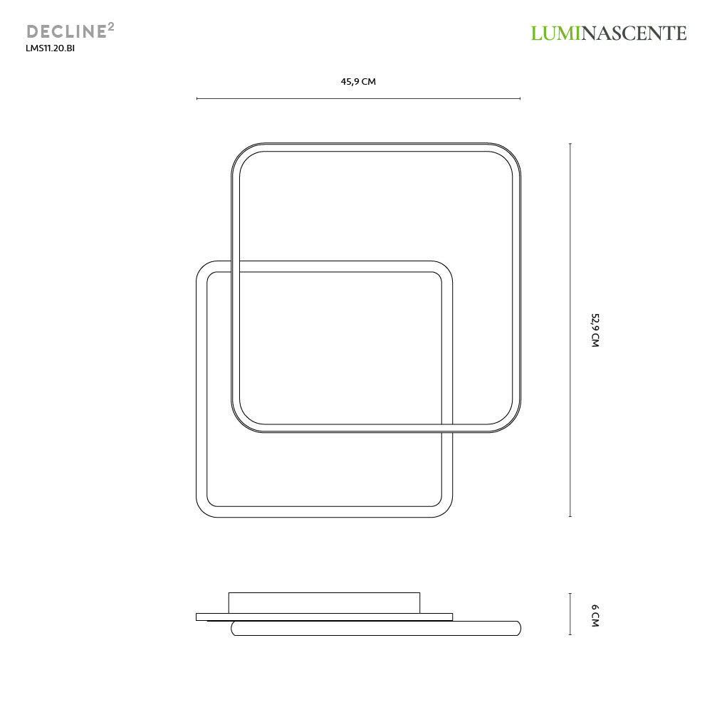 PLAFONIERA| QUADRATA | LED