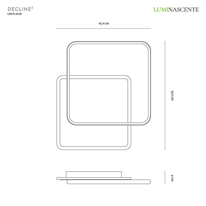 PLAFONIERA| QUADRATA | LED